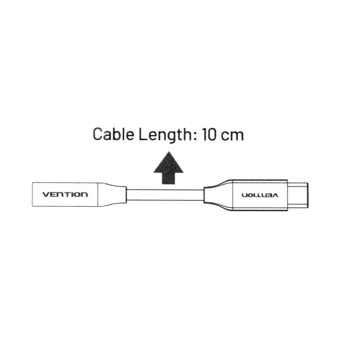 Vention BIHBA Adaptador de audio USB Tipo-C a Jack 3.5mm Negro